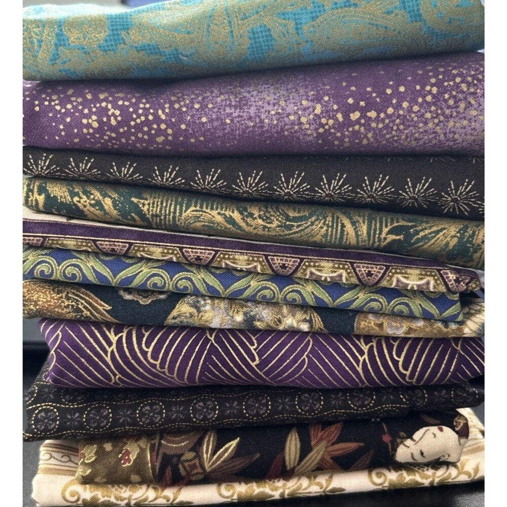 Lot of Japan Asian Theme Imperial Geisha Cotton Quilting Fabric